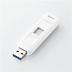 エレコム　スライド式USB3.0メモリ　32GB：ホワイト　MF-LSU3A32GWH