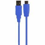 CYBER・USB2.0コントローラー充電ケーブル4m（PS4用）〈ブルー〉　CY-P4US2C4-BL