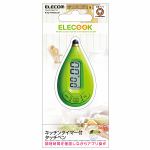 エレコム　「ELECOOK（エレクック）」　キッチンタイマー付きタッチペン　グリーン　KTG-TPK01GNGN