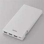 エレコム　タブレット・スマートフォン用モバイルバッテリー　ホワイト　DE-M01L-9045WH