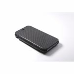 DEFF　iPhone　7用　RONDA　Carbon　＆Spanish　Leather　Case　カーボンフリップタイプ　ブラック　DCS-IP7RAFCLBK