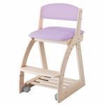 大塚家具　木製椅子「4ステップチェア」FDC-053WWPR　座面PVCパープル色　木部WW色