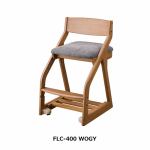 大塚家具　木製椅子「ファリス」FLC400WOGY木部ウォールナットオーク色　布グレー色