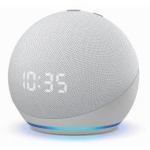 【台数限定】Amazon(アマゾン)　B084J4TR39　Echo　Dot　(エコードット)　第4世代　-　時計付きスマートスピーカー　with　Alexa　グレーシャーホワイト