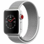 アップル(Apple)　MQKJ2J／A　Apple　Watch　Series　3（GPS　＋　Cellularモデル）　38mm　シルバーアルミニウムケースとシーシェルスポーツループ