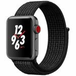 アップル(Apple)　MQMA2J／A　Apple　Watch　Nike＋（GPS　＋　Cellularモデル）　38mm　スペースグレイアルミニウムケースとブラック／ピュアプラチナNikeスポーツループ