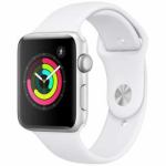 アップル(Apple)　MTF22J／A　Apple　Watch　Series　3（GPSモデル）-　42mmシルバーアルミニウムケースとホワイトスポーツバンド