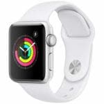 アップル(Apple)　MTEY2J／A　Apple　Watch　Series　3（GPSモデル）-　38mmシルバーアルミニウムケースとホワイトスポーツバンド
