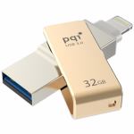 PQI　ICMINVGD-32　Lightning対応USB3.0メモリー　ゴールド　32GB