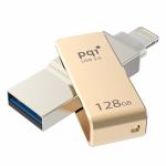 PQI　ICMINVGD-128　Lightning対応USB3.0メモリー　ゴールド　128GB