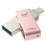 PQI　ICMINVPK-128　Lightning対応USB3.0メモリー　ローズ　128GB