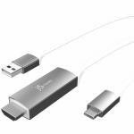 J5　JCC154G　USB-C　HDMI&Type-A給電変換ケーブル　スペースグレー