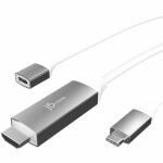 J5　JCC155G　USB-C　HDMI&PD充電変換ケーブル　スペースグレー