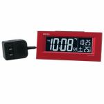 セイコークロック　DL209R　デジタル時計　電波置時計　温度表示　電子音アラーム(スヌーズ付)　ACアダプター電源モデル
