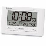 セイコークロック　SQ777W　デジタル時計　快適環境VAVI　電波置時計　温・湿度表示　電子音アラーム(スヌーズ付)　ライト付
