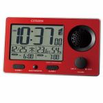 リズム時計　8RZ149SR01　CITIZEN　スーパークリアトーンFSR　電波デジタル時計　カレンダー表示　温度・湿度表示付