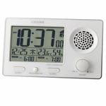 リズム時計　8RZ149SR03　CITIZEN　スーパークリアトーンFSR　電波デジタル時計　カレンダー表示　温度・湿度表示付