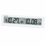 セイコークロック　SQ779W　デジタル時計　カレンダー表示　12／24表示切替　掛置兼用スタンド付