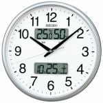 セイコークロック　KX235S　電波掛時計　カレンダー、温度・湿度表示付
