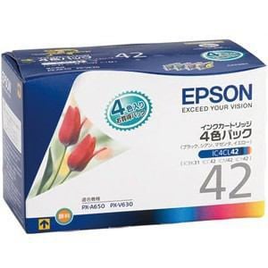エプソン　IC4CL42　【純正】インクカートリッジ　4色セット