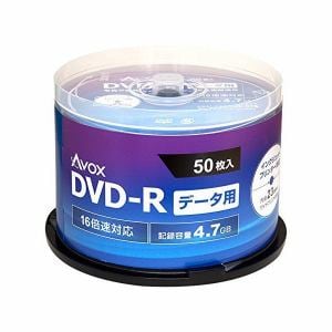 AVOX DR47CAVPW50PA DVD-R データ用4.7GB 1-16倍速 50枚 スピンドルケース