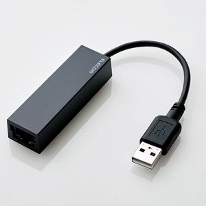 エレコム EDC-FUA2-B USB2.0 LANアダプター ブラック