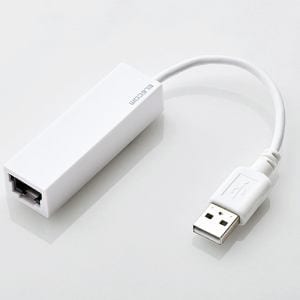 エレコム EDC-FUA2-W USB2.0 LANアダプター ホワイト