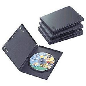 CCD-DVD02BK DVDトールケース(1枚収納×5枚セット・ブラック)