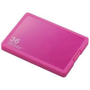 エレコム CMC-SDCPP36PN SD／microSDカードケース プラスチックタイプ ( SD：18枚 ／ microSD：18枚収納可能 ) ピンク