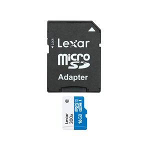 レキサー・メディア　High-Performance　microSDHCカード　16GB　Class10　SDアダプター付　LSDMI16GBBJP300A