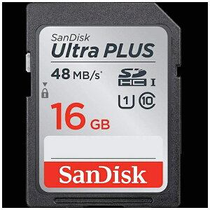 サンディスク SanDisk ウルトラ プラス SDHC UHS-I カード 16GB フルHD 