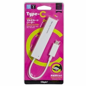 ナカバヤシ Type-C USB2.0マルチカードリーダー ホワイト CRW-C5M65W