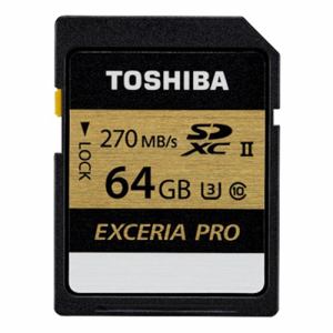 東芝　SDXU-C064G　SDHC／SDXCメモリカード　「EXCERIA　PRO」　64GB