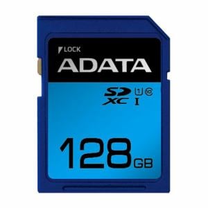 ADATA　ASDX128GUICL10RD　SDHC／XC　UHS-I　CLASS10　カード　ADATA　Premier　SDメモリーカード　128GB　Class10　UHS-I
