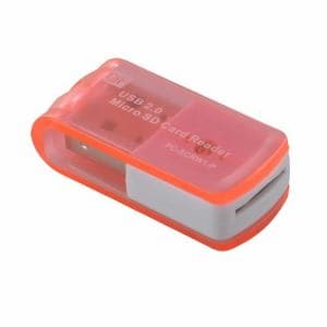 オーム電機　PC-SCRW1-P　マイクロSD専用リーダー　USB　8in1　ピンク