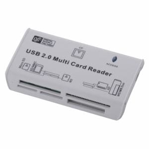 オーム電機 PC-SCRW6-W マルチカードリーダー USB 55in1 ホワイト