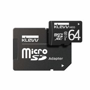 ESSENCORE　DRK064GUSD3U1NAY　microSDXCカード　UHS-I　Class10　　SD変換アダプタ付属　KLEVV　NEO　64GB　ブラック