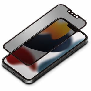 PGA PG-21KGLK03FMB iPhone 13 13 Pro用 抗菌 抗ウイルス液晶全面保護ガラス Premium Style  覗き見防止