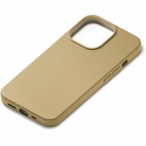 PGA PG-21NSC03BE iPhone 13 Pro用 抗菌スリムシリコンケース Premium Style ベージュ