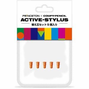 プリンストン　クーピー型ACTIVE　STYLUS用　替え芯セットx5(だいだいいろ)　PSA-TPRCPSHINSET-OR