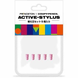 プリンストン　クーピー型ACTIVE　STYLUS用　替え芯セットx5(ももいろ)　PSA-TPRCPSHINSET-PK