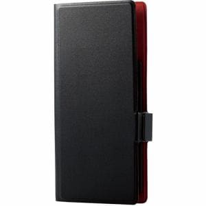 エレコム P-05PLFUSBK スマートフォン用マルチレザーケース スライド式 手帳型 UltraSlim 薄型 磁石付き Lサイズ ブラック P05PLFUSBK