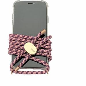 フリーダム　IPSE3CN-RP　ショルダーストラップ付クリアケース　iPhoneSEシリーズ用／　カラー　Rose　Purple／ARNO