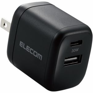 エレコム　MPA-ACCP30BK　USB　Type-C　充電器　PD対応　最大出力30W　ブラック