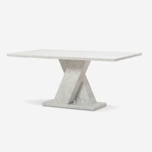 大塚家具　ダイニングテーブル　「IM8250」天然石　ホワイトカラーラ　180cm