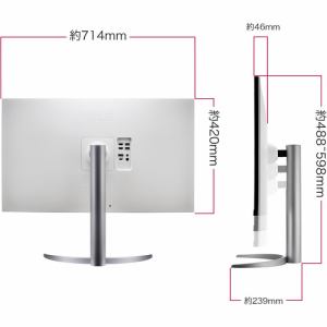 【4K】LG 32UQ750-W USB-C接続 PCモニター 31.5型 ／4K(3840 ...