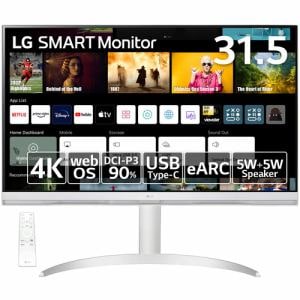 【スマートモニター】【4K】LG 32SQ730H-W 31.5型 LG SMART Monitor ／ALLホワイト／4K(3840×2160) 32SQ730HW