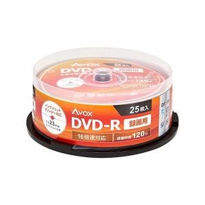 AVOX DR120CAVPW25PA DVD-R 録画用(120分) 1-16倍速 25枚 スピンドルケース