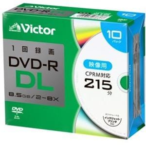 Victor(ビクター)　VHR21HP10J2　一回録画用　DVD-R　DL　8倍速　プリンタ対応　10枚　ケース入り