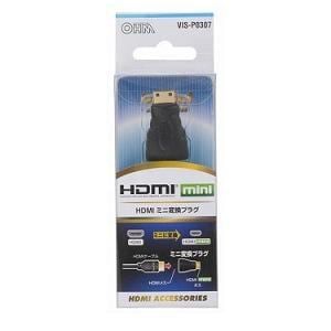 オーム電機 HDMIミニ 変換プラグ VIS-P0307